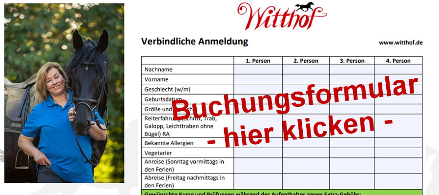 Buchungsformular Reiterferien Lüneburger Heide Witthof